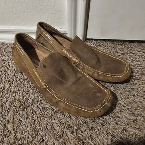 Steve Madden Mens P Rileyy Brown Leather Driving Moccasins Loafers Shoe Size 9.5